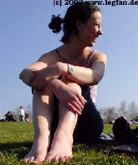 The inline skate girl from austria who relaxing her size 40 feet